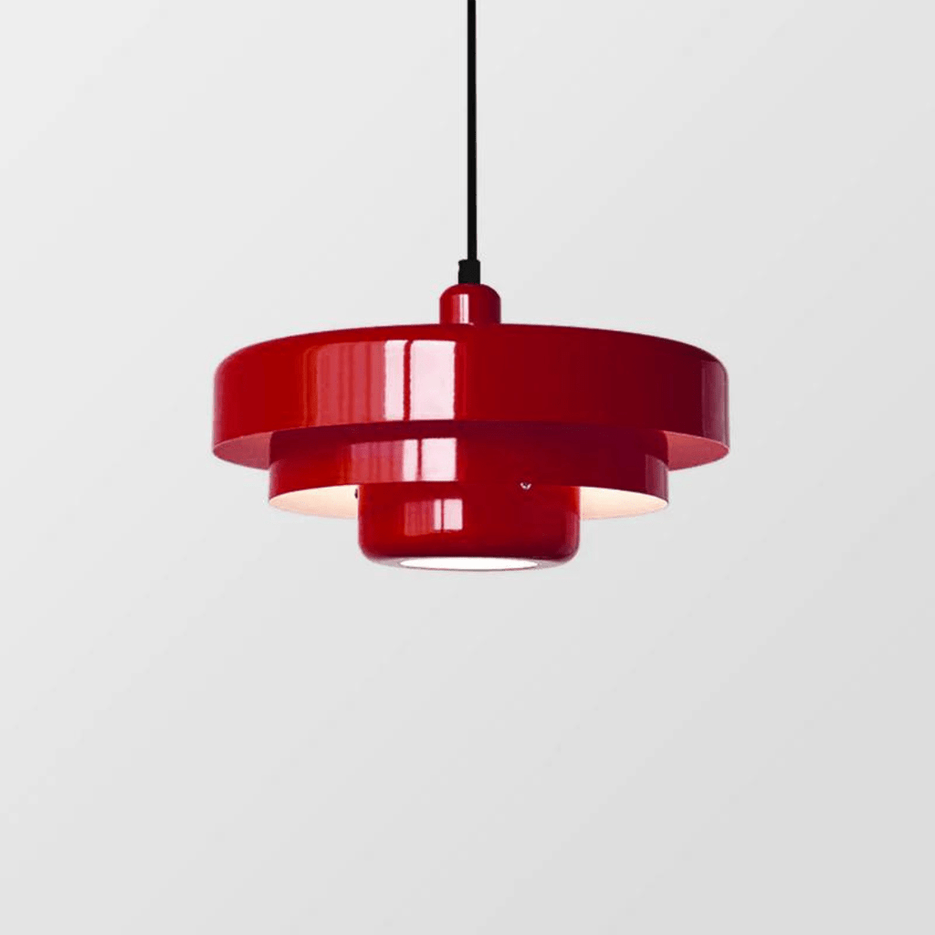 Lumina Three Tier Pendant Light — Macaron Colored Cylindrical Drum Shades