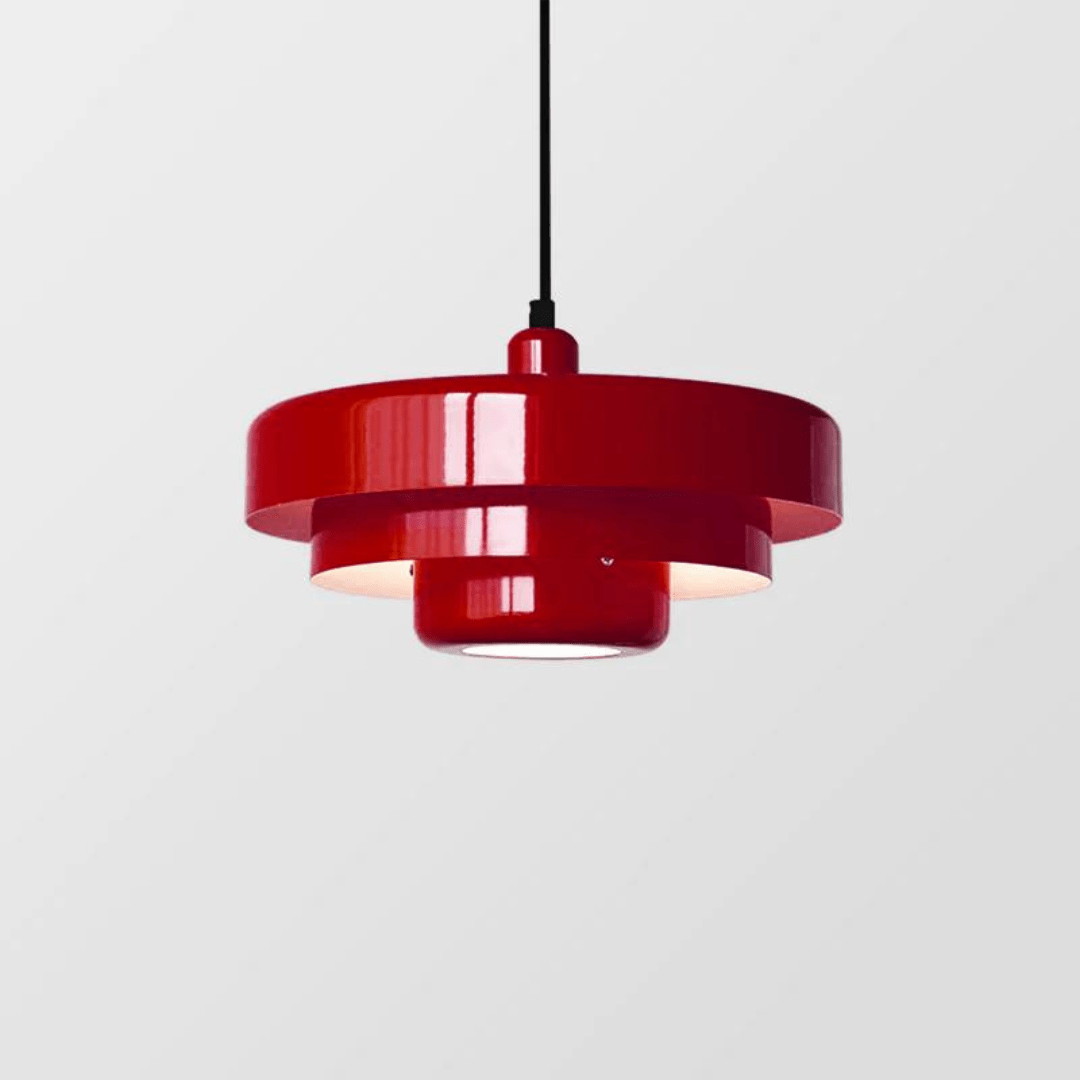 Lumina Three Tier Pendant Light — Macaron Colored Cylindrical Drum Shades