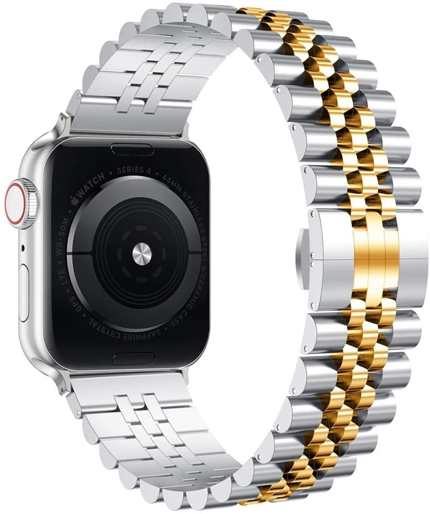 Prémiový stříbrný nebo zlatý jubilejní ocelový řemínek pro Apple Watch | Ventumra