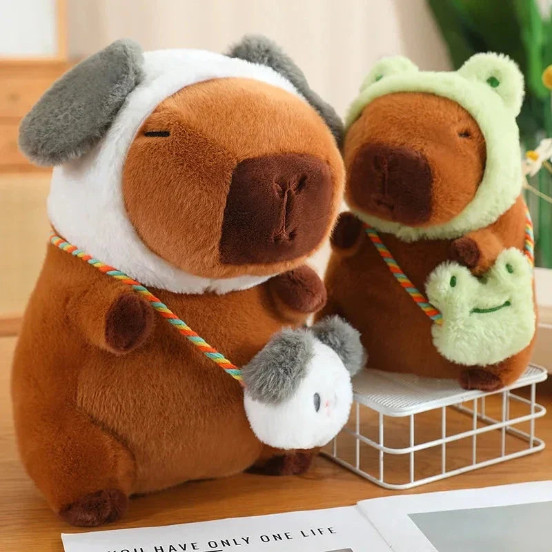 Peluches disfraz de mejores amigos capibara y rana | ventumra