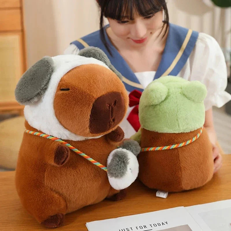 Peluches disfraz de mejores amigos capibara y rana | ventumra