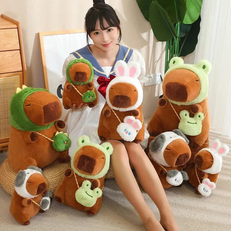 Peluches disfraz de mejores amigos capibara y rana | ventumra
