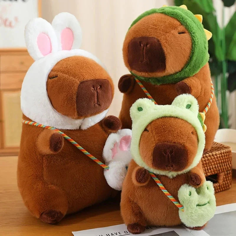 Peluches disfraz de mejores amigos capibara y rana | ventumra