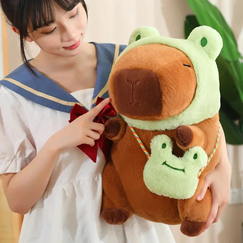 Peluches disfraz de mejores amigos capibara y rana | ventumra
