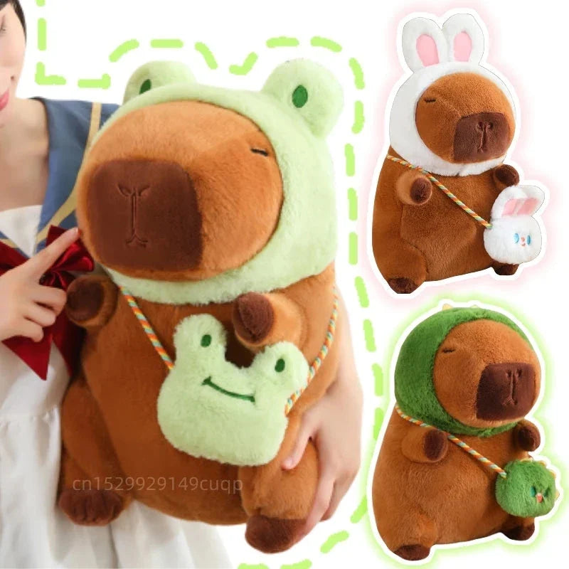 Peluches disfraz de mejores amigos capibara y rana | ventumra