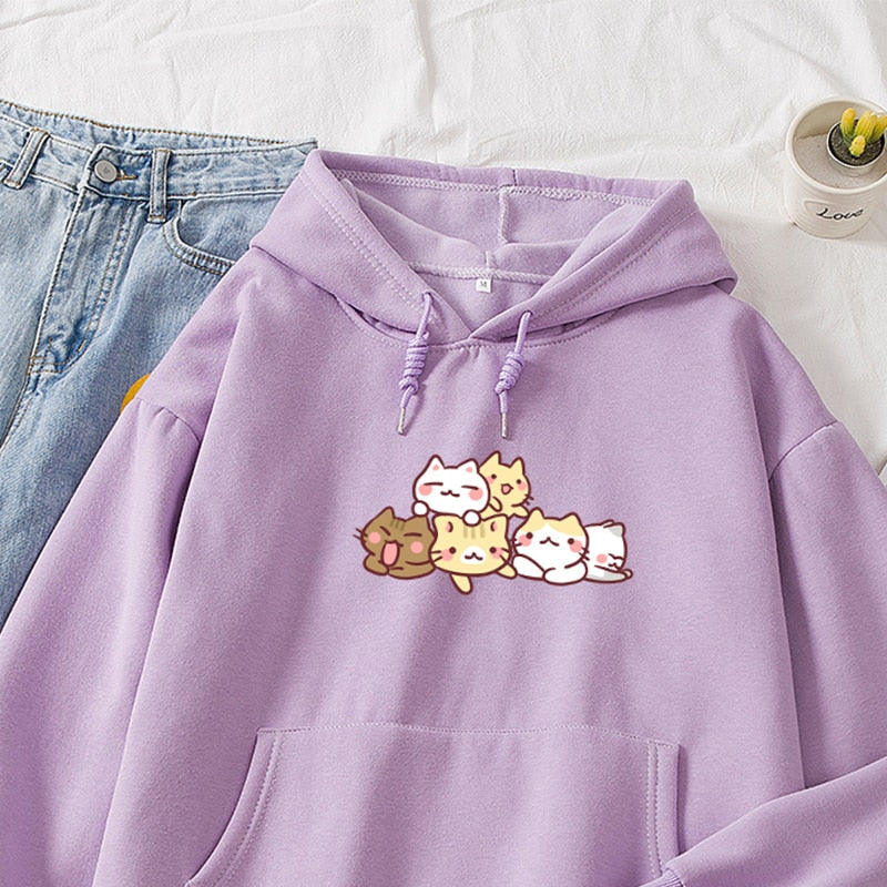 Kawaii Cat Party Unisex Hoodie | ventumra