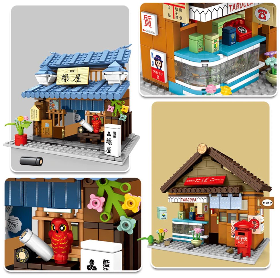 Shirakawa-go Dori Street Japanese Stores Building Sets - Limited Stock | ventumra