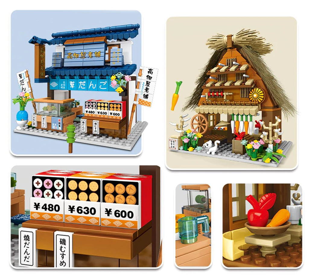 Shirakawa-go Dori Street Japanese Stores Building Sets - Limited Stock | ventumra