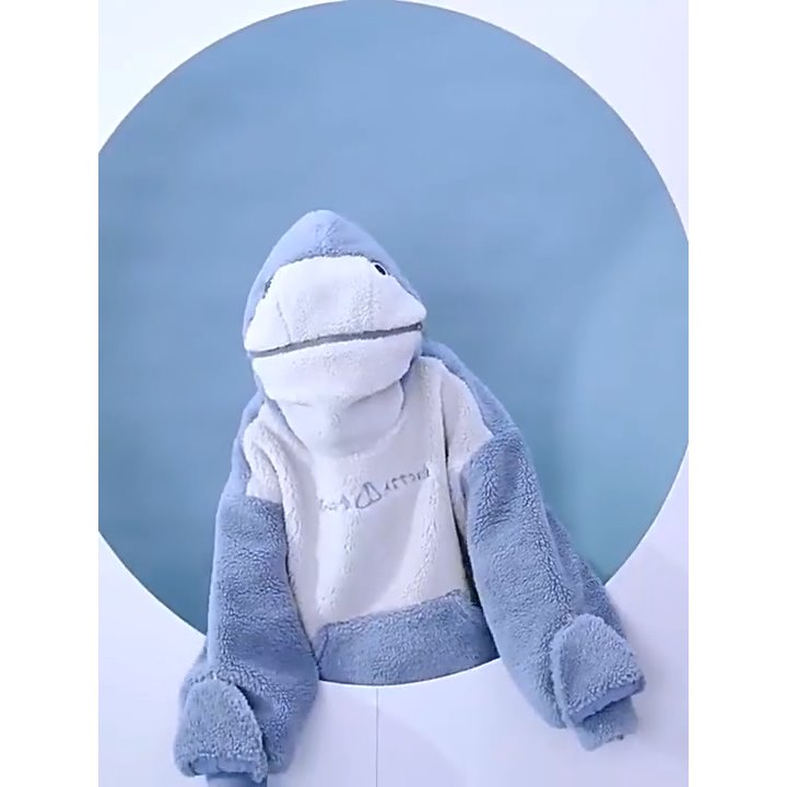 Sudadera con capucha de tiburón esponjoso | ventumra