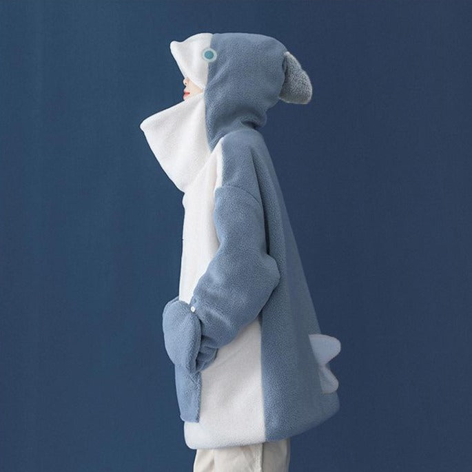 Sudadera con capucha de tiburón esponjoso | ventumra