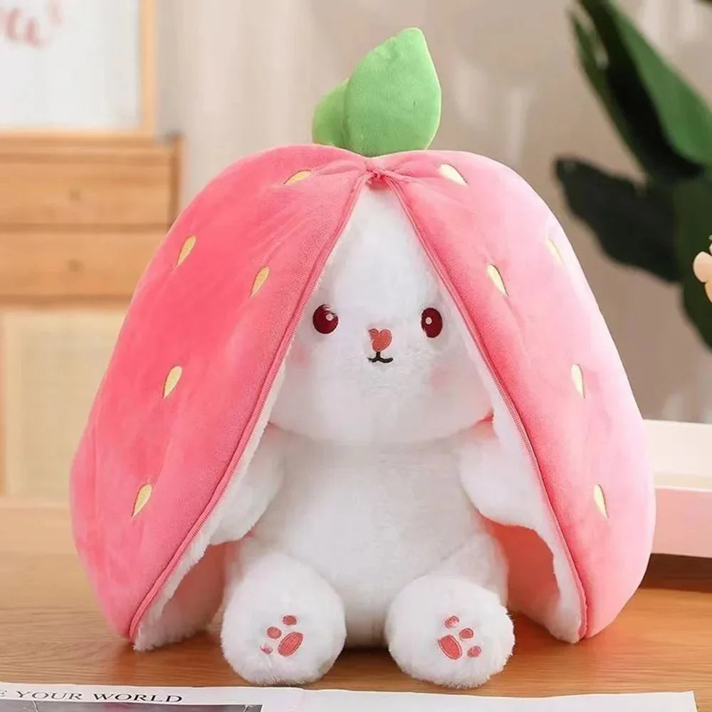 kawaiies-softtoys-plushies-kawaii-plush-Fluffy Strawberry Carrot Bunny Zip Up Plushie Soft toy 