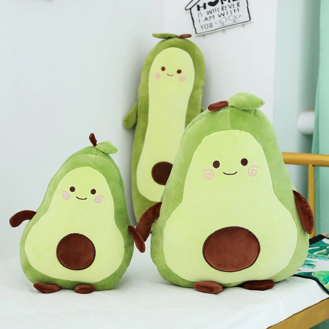 Fröhliches grünes Avocado-Plüschtier | ventumra