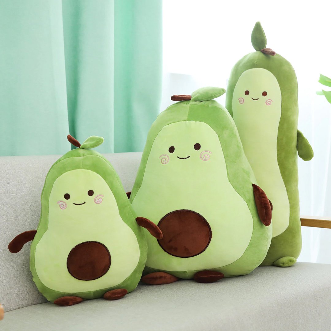 Fröhliches grünes Avocado-Plüschtier | ventumra