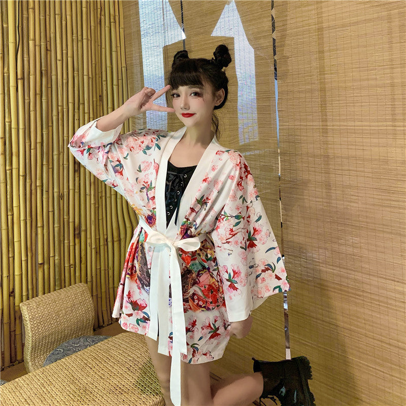 Japanese Lady Sakura Women Kimono Robe Cardigan | ventumra