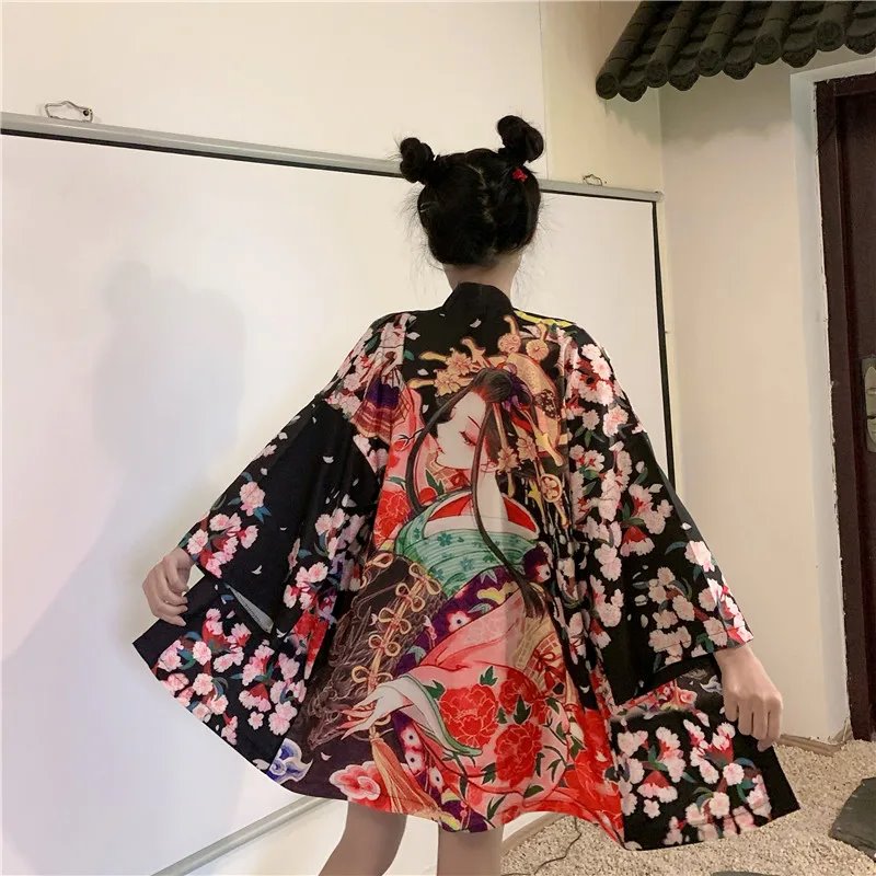 Japanese Lady Sakura Women Kimono Robe Cardigan | ventumra