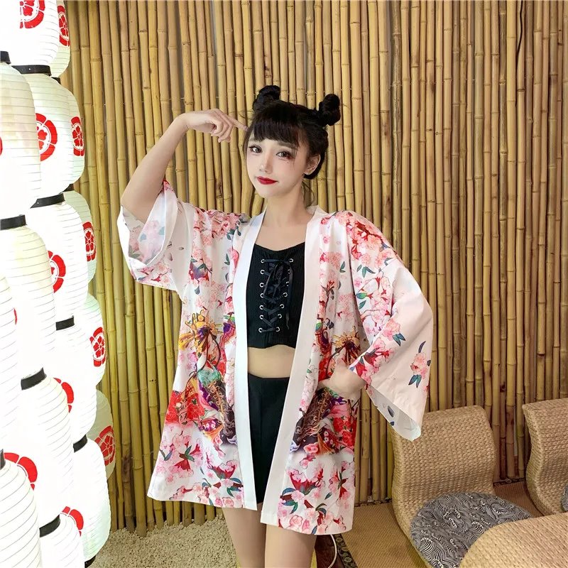 Japanese Lady Sakura Women Kimono Robe Cardigan | ventumra