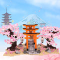 Romantic Japanese Torii Gates Cherry Blossom Trees Building Sets | Special Edition - Kawaiies - Adorable - Cute - Plushies - Plush - Kawaii