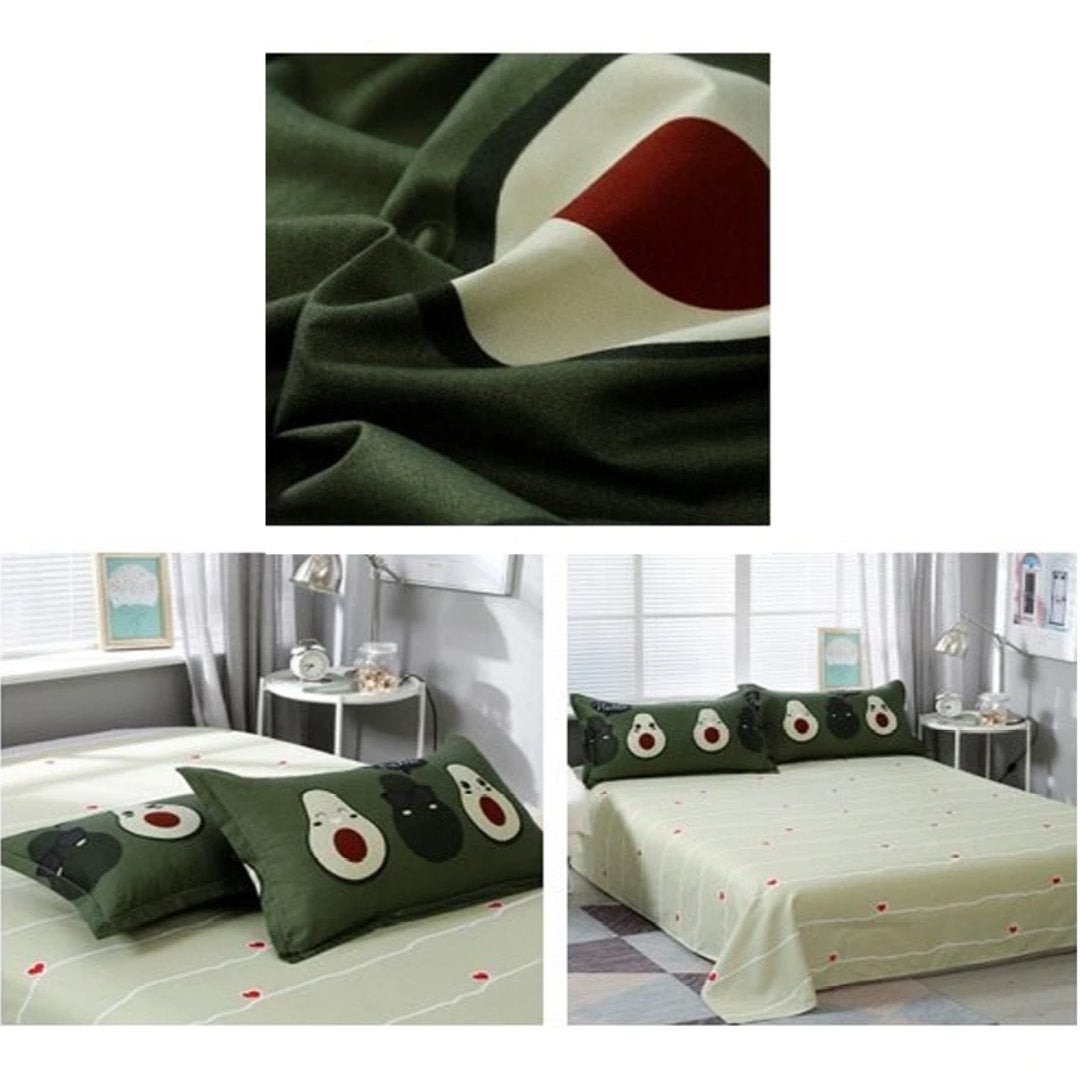 Set di biancheria da letto con avocado Kawaii | ventumra