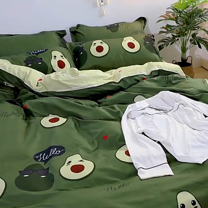 Set di biancheria da letto con avocado Kawaii | ventumra