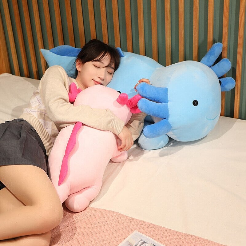 Família de peluches de salamandras axolote kawaii | ventumra