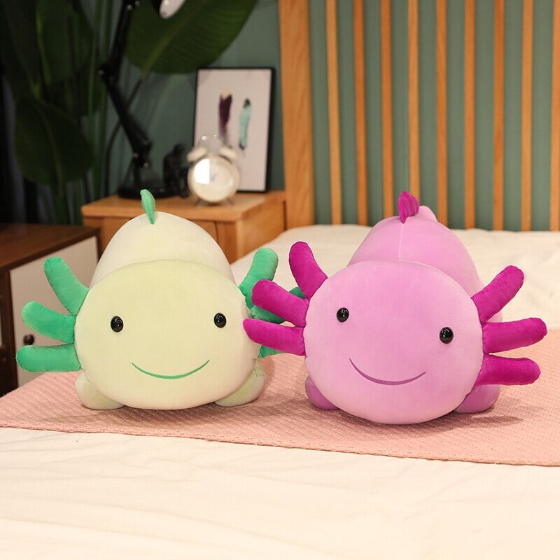 Família de peluches de salamandras axolote kawaii | ventumra