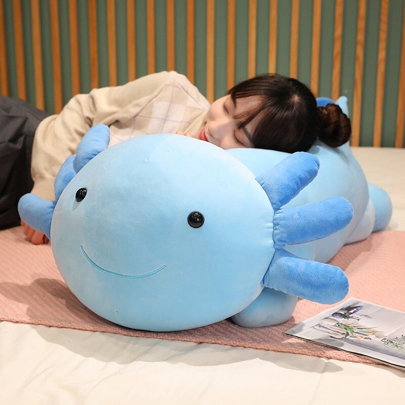 Família de peluches de salamandras axolote kawaii | ventumra
