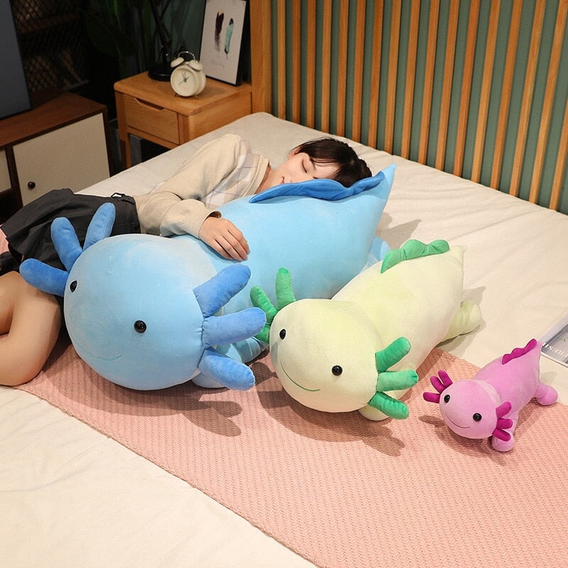 Família de peluches de salamandras axolote kawaii | ventumra