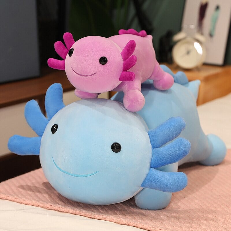 Família de peluches de salamandras axolote kawaii | ventumra