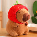 kawaiies-softtoys-plushies-kawaii-plush-Kawaii Capybara with Strawberry Hat Plushie Soft toy 