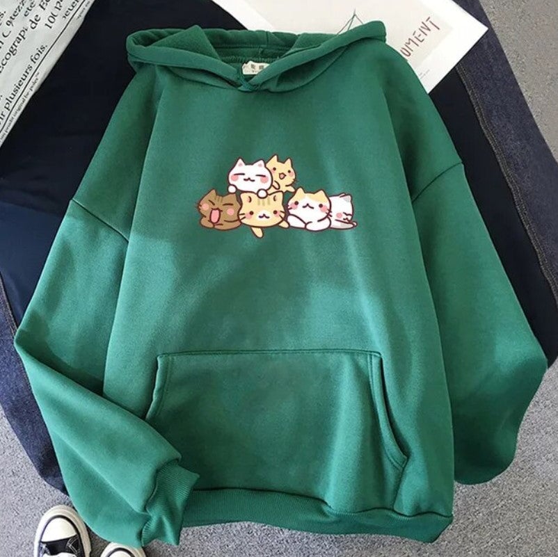 Kawaii Cat Party Unisex Hoodie | ventumra