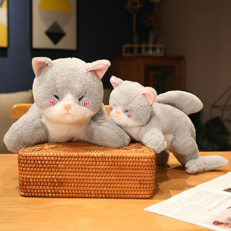 Peluche Kawaii Grigio Metà Gatto Metà Squalo | ventumra