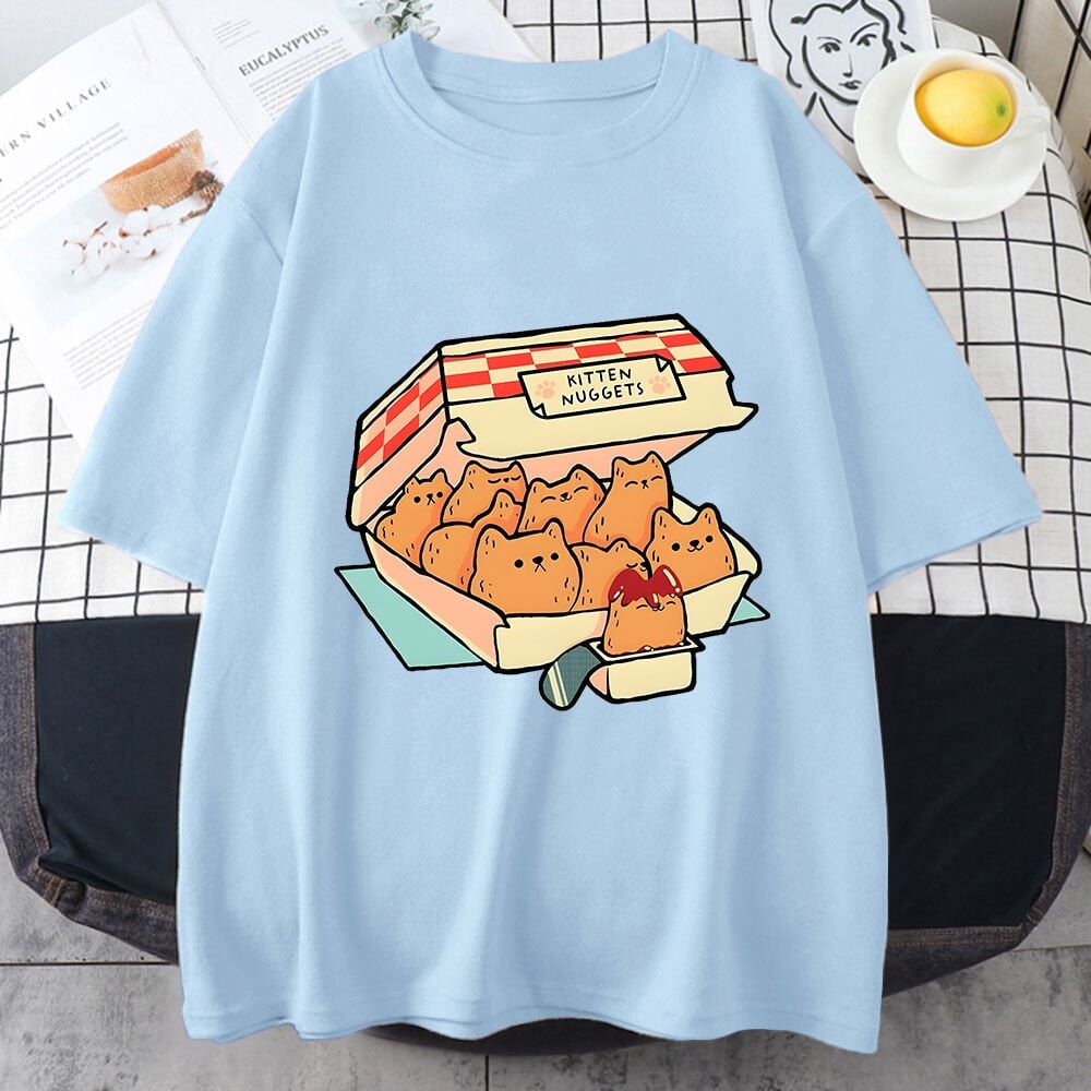 kawaiies-softtoys-plushies-kawaii-plush-Kawaii Kitten Nuggets Unisex Tee Apparel 