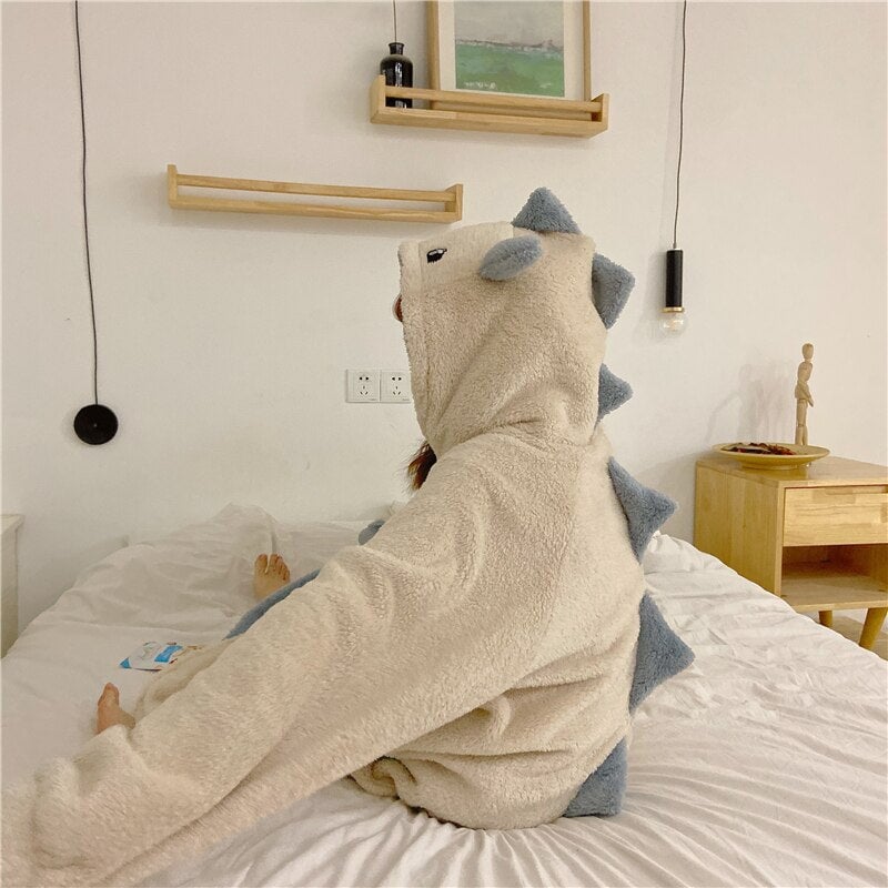 Kawaii Pastel Dragon Plush Hoodie Blanket | ventumra