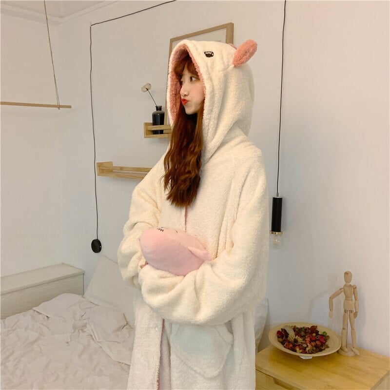 Kawaii Pastel Dragon Plush Hoodie Blanket | ventumra