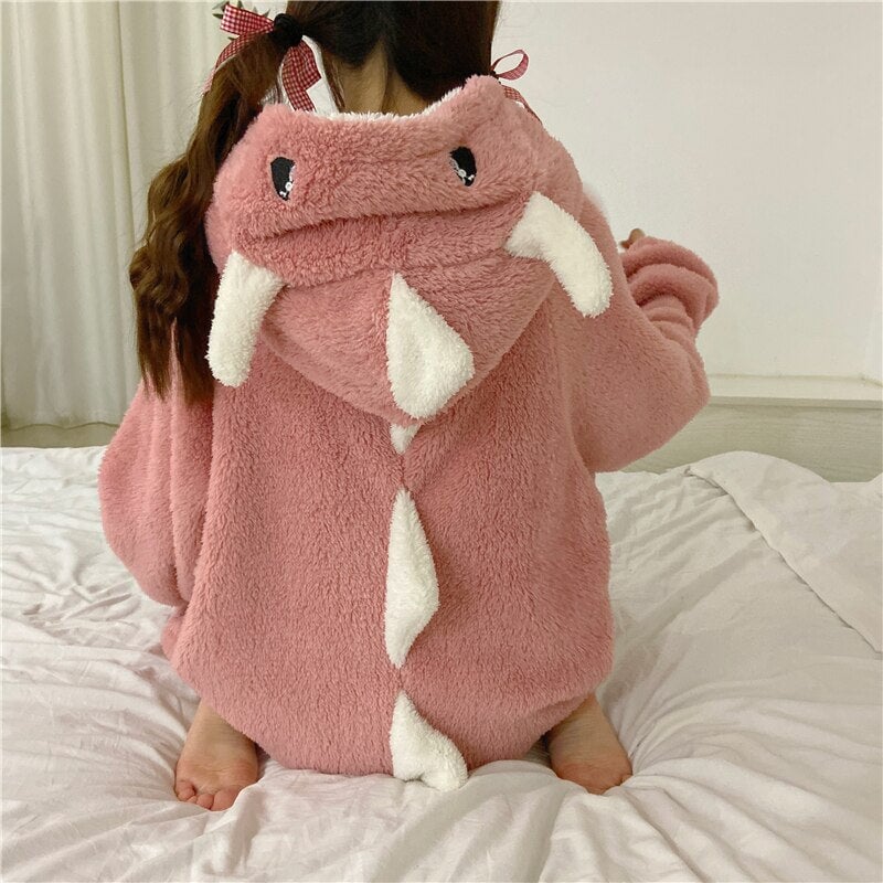 Kawaii Pastel Dragon Plush Hoodie Blanket | ventumra