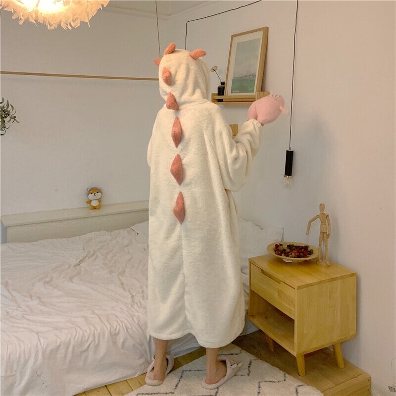 Kawaii Pastel Dragon Plush Hoodie Blanket | ventumra