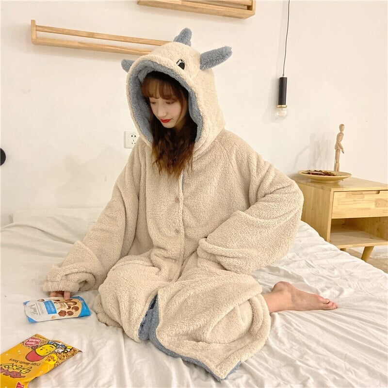 Kawaii Pastel Dragon Plush Hoodie Blanket | ventumra