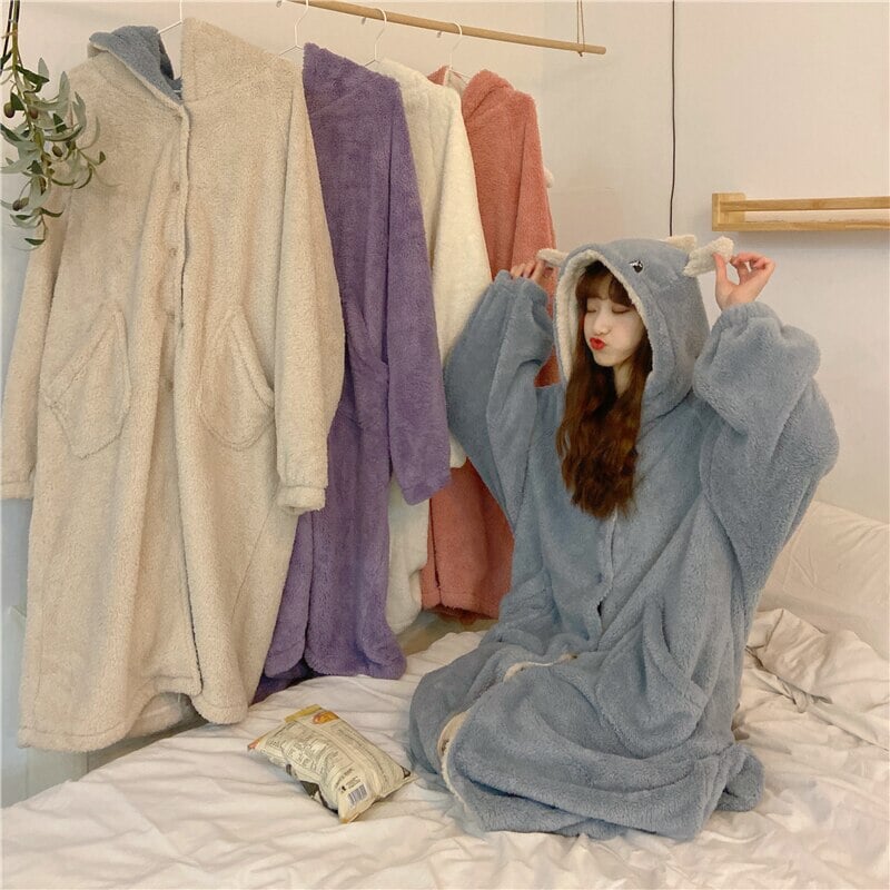 Kawaii Pastel Dragon Plush Hoodie Blanket | ventumra