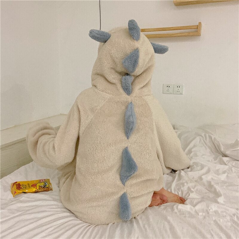 Kawaii Pastel Dragon Plush Hoodie Blanket | ventumra