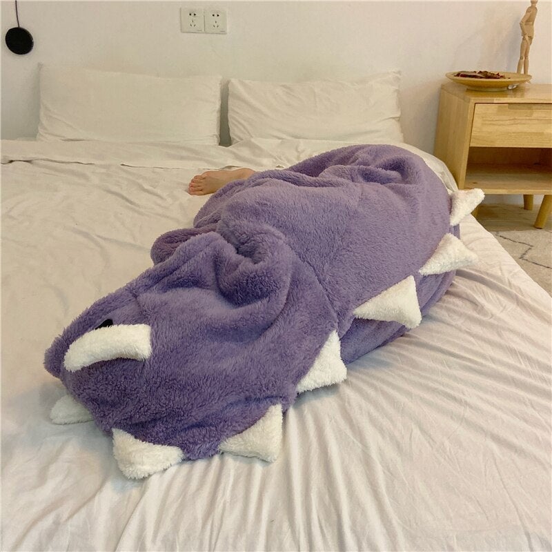 Kawaii Pastel Dragon Plush Hoodie Blanket | ventumra