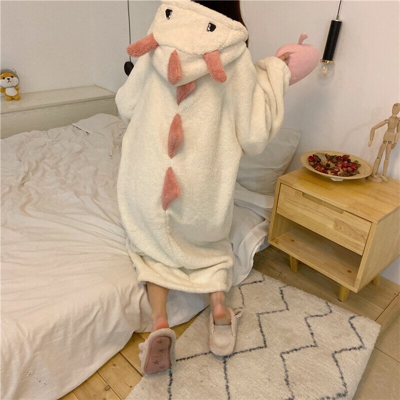 Kawaii Pastel Dragon Plush Hoodie Blanket | ventumra
