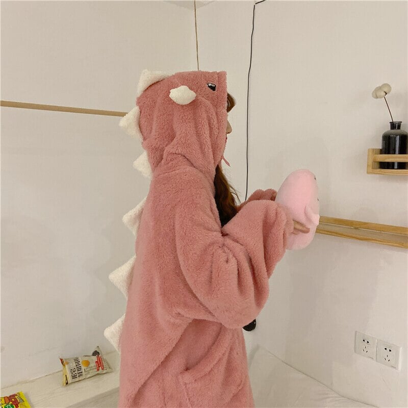 Kawaii Pastel Dragon Plush Hoodie Blanket | ventumra