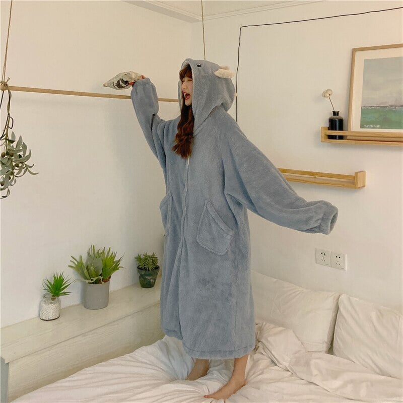 Kawaii Pastel Dragon Plush Hoodie Blanket | ventumra