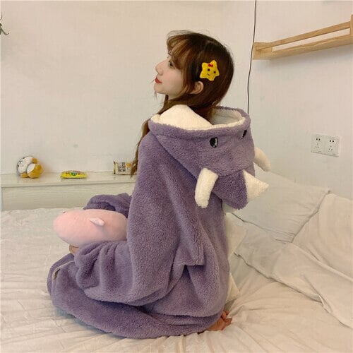 kawaiies-softtoys-plushies-kawaii-plush-Kawaii Pastel Dragon Plush Hoodie Blanket | NEW Apparel Pink 