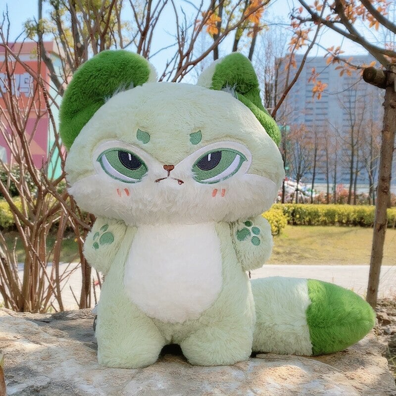 kawaiies-softtoys-plushies-kawaii-plush-Kawaii Sleek Fox Plushie | NEW Soft toy Grey 