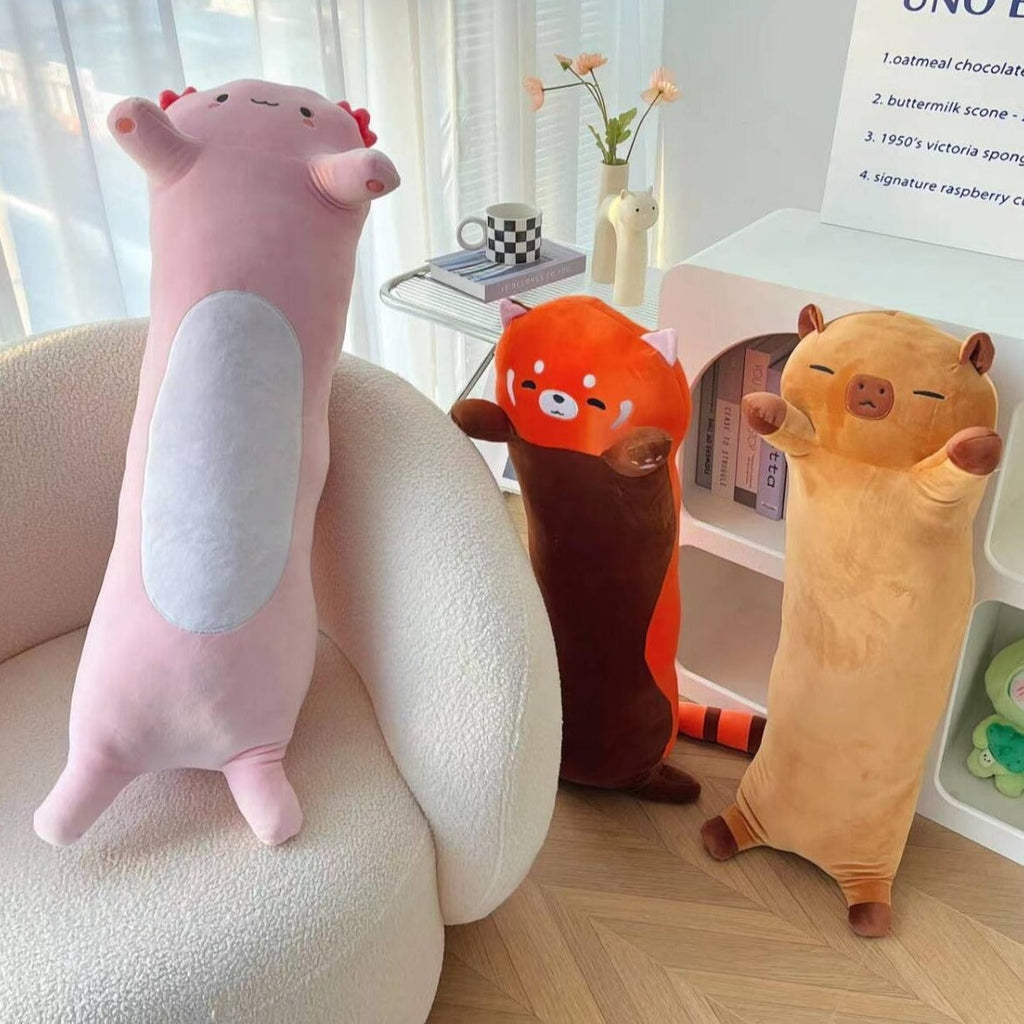 Kawaiies® Long Snuggly Chai Red Panda Axolotl Capybara Plushies | ventumra