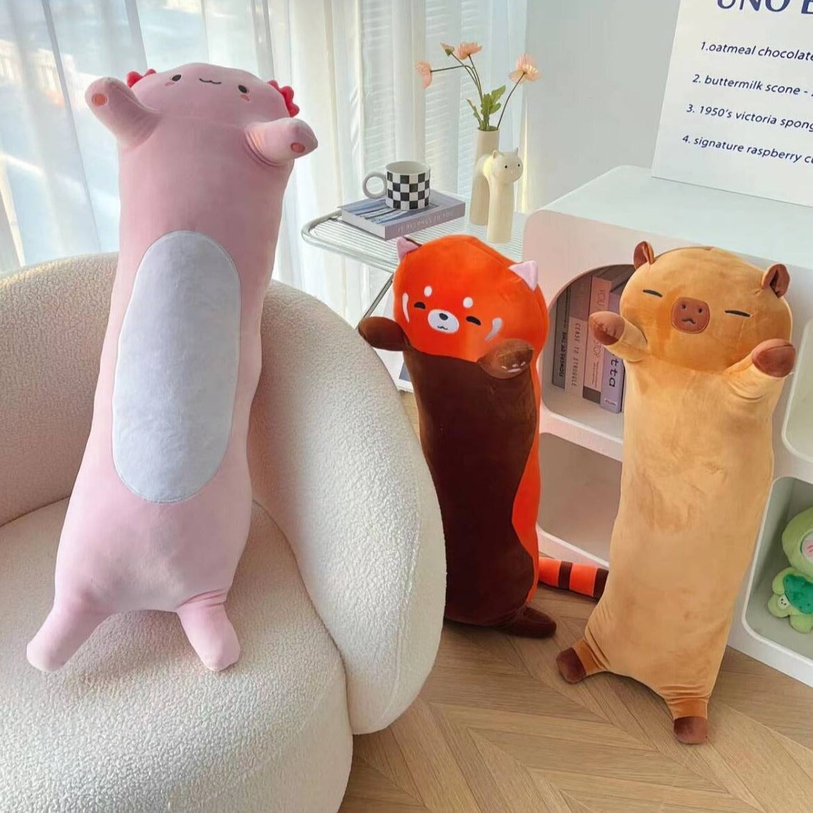 Kawaiies® Long Snuggly Chai Red Panda Axolotl Capybara Plushies | ventumra