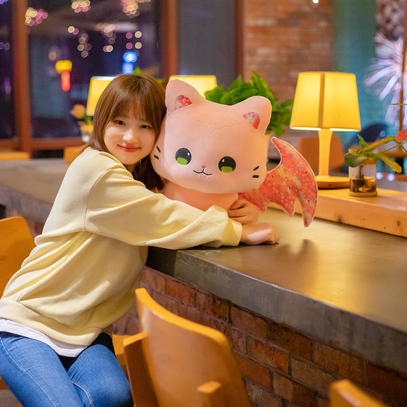 Luna & Solis the Kawaii Sakura Cats with Wings Plushies | ventumra