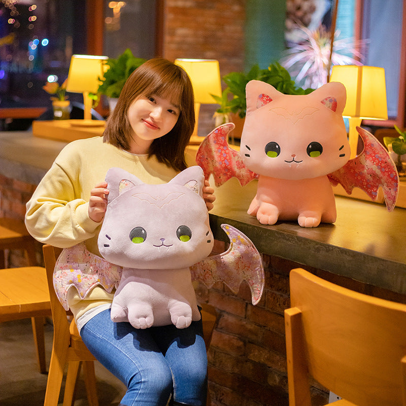 Luna & Solis the Kawaii Sakura Cats with Wings Plushies | ventumra