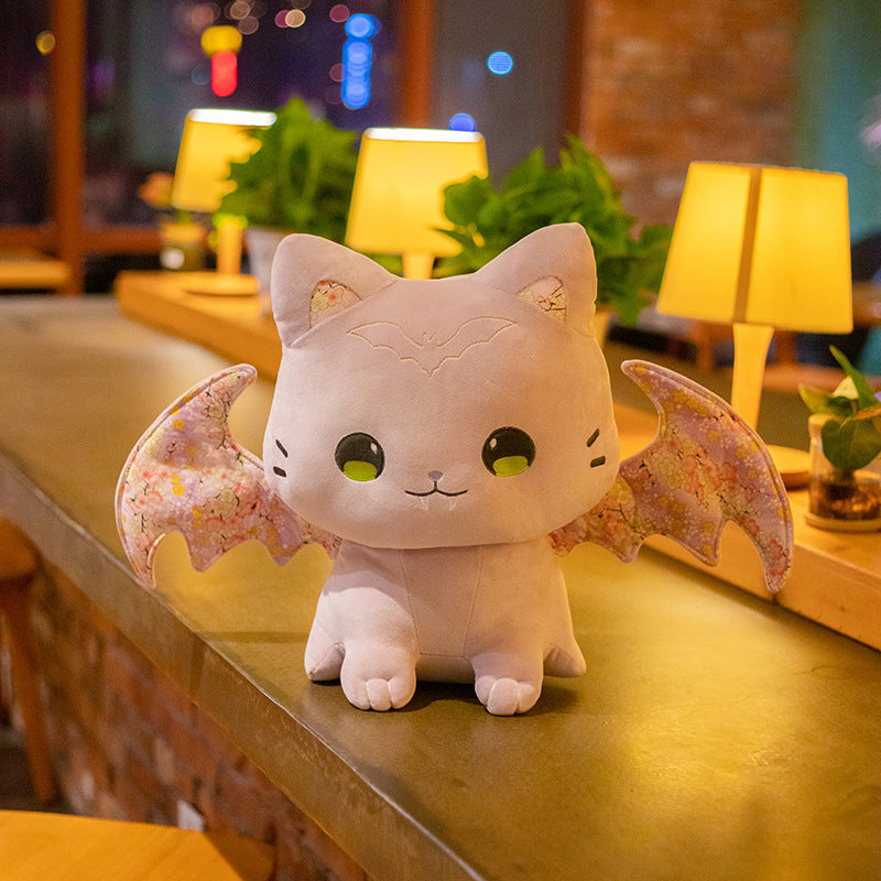 Luna & Solis the Kawaii Sakura Cats with Wings Plushies | ventumra